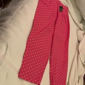Pink white polkadots capris no never worn very good condition